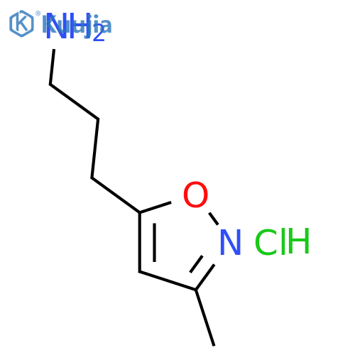 3-(3-methyl-1,2-oxazol-5-yl)propan-1-amine hydrochloride structure