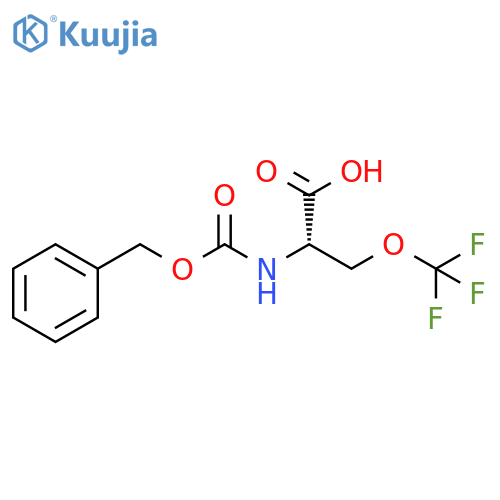 (2S)-2-{(benzyloxy)carbonylamino}-3-(trifluoromethoxy)propanoic acid structure