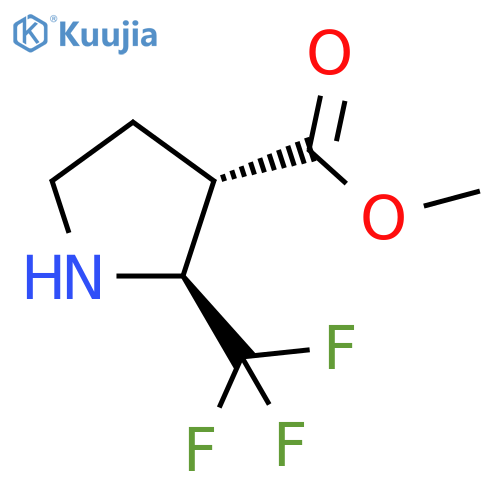 trans-2-Trifluoromethyl-pyrrolidine-3-carboxylic acid methyl ester structure