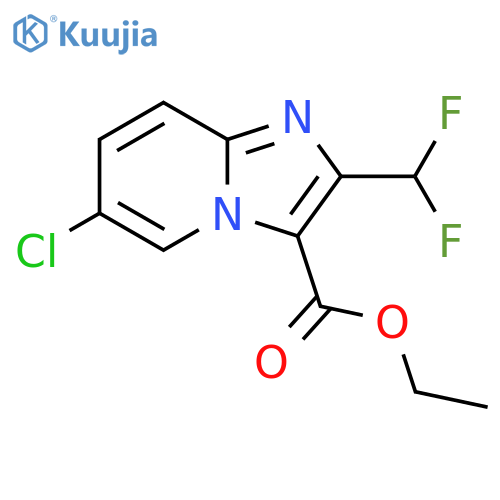 Ethyl 6-chloro-2-(difluoromethyl)imidazo[1,2-a]pyridine-3-carboxylate structure