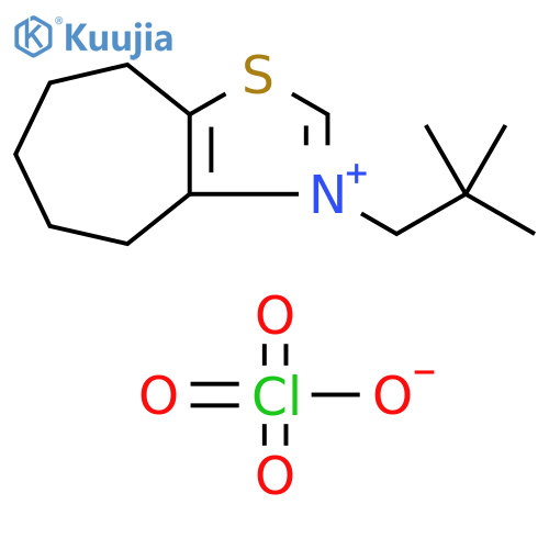 4H-Cyclohepta[d]thiazolium, 3-(2,2-dimethylpropyl)-5,6,7,8-tetrahydro-, perchlorate (1:1) structure