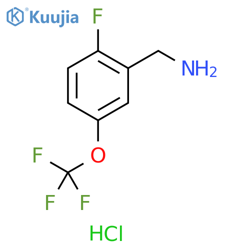 [2-fluoro-5-(trifluoromethoxy)phenyl]methanamine;hydrochloride structure