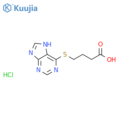 4-(9H-purin-6-ylsulfanyl)butanoic acid hydrochloride structure