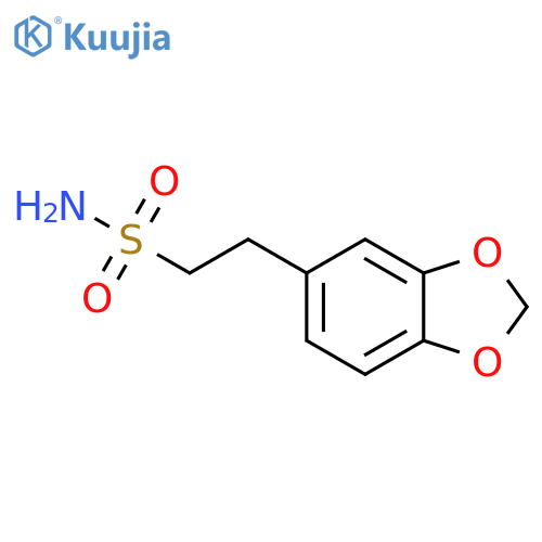 2-(1,3-dioxaindan-5-yl)ethane-1-sulfonamide structure
