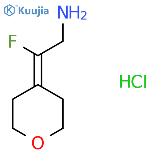 2-fluoro-2-(oxan-4-ylidene)ethan-1-amine hydrochloride structure