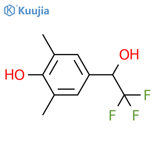 2,6-dimethyl-4-(2,2,2-trifluoro-1-hydroxyethyl)phenol structure