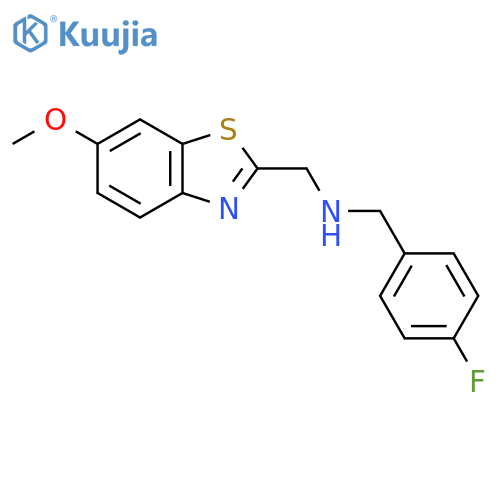 (4-fluorophenyl)methyl(6-methoxy-1,3-benzothiazol-2-yl)methylamine structure