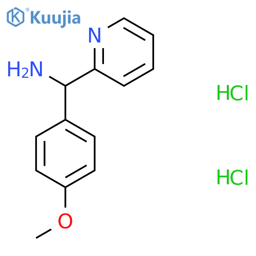 1-(4-methoxyphenyl)-1-(pyridin-2-yl)methanamine dihydrochloride structure