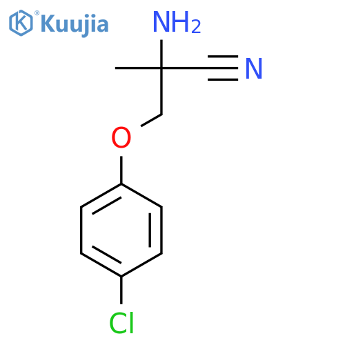 2-Amino-3-(4-chlorophenoxy)-2-methylpropanenitrile structure