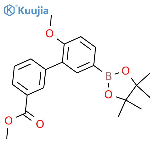Methyl 3-[2-methoxy-5-(tetramethyl-1,3,2-dioxaborolan-2-yl)phenyl]benzoate structure