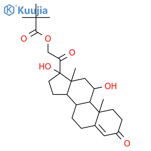 Pregn-4-ene-3,20-dione,21-(2,2-dimethyl-1-oxopropoxy)-11,17-dihydroxy-, (11b)- (9CI) structure