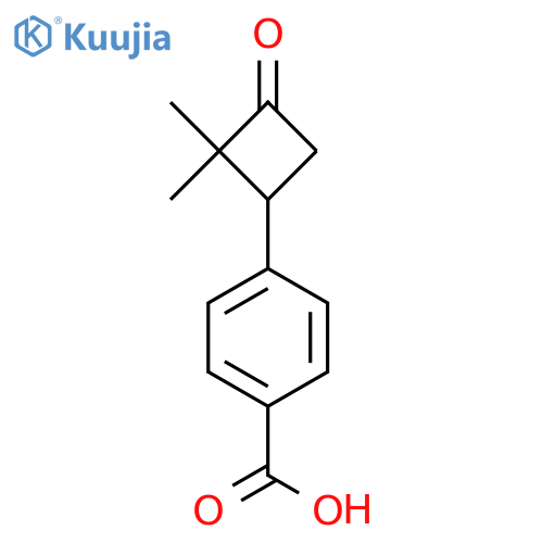 4-(2,2-Dimethyl-3-oxocyclobutyl)benzoic acid structure