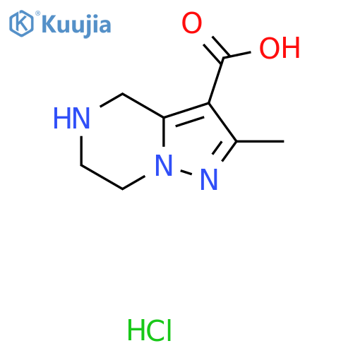 2-methyl-4H,5H,6H,7H-pyrazolo1,5-apyrazine-3-carboxylic acid hydrochloride structure