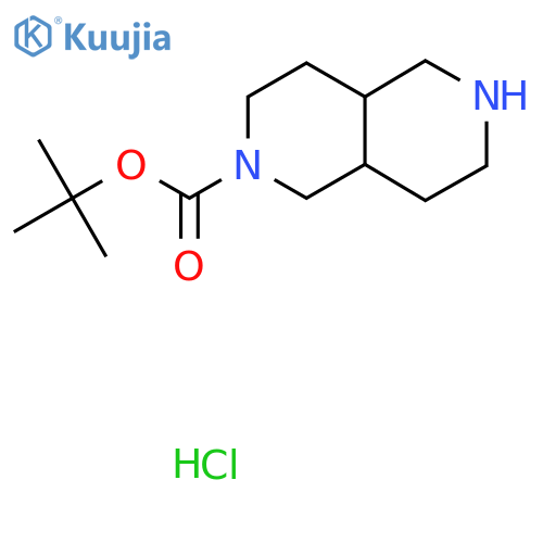 Tert-butyl decahydro-2,6-naphthyridine-2-carboxylate hydrochloride structure