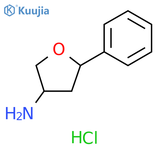 5-phenyloxolan-3-amine hydrochloride structure