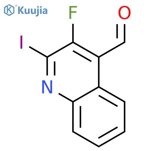 4-Quinolinecarboxaldehyde,3-fluoro-2-iodo- structure
