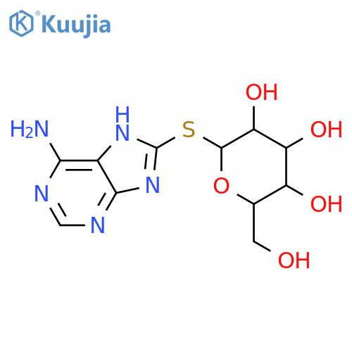 b-D-Glucopyranoside,6-amino-1H-purin-8-yl 1-thio- (9CI) structure