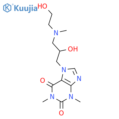 1H-Purine-2,6-dione,3,7-dihydro-7-[2-hydroxy-3-[(2-hydroxyethyl)methylamino]propyl]-1,3-dimethyl- structure