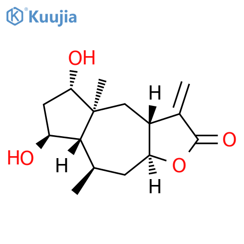 Azuleno[6,5-b]furan-2(3H)-one,decahydro-5,7-dihydroxy-4a,8-dimethyl-3-methylene-, (3aR,4aS,5S,7S,7aS,8R,9aS)- structure