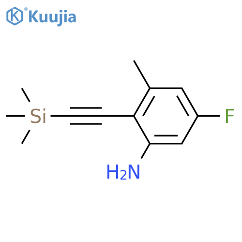 5-Fluoro-3-methyl-2-trimethylsilanylethynyl-phenylamine structure