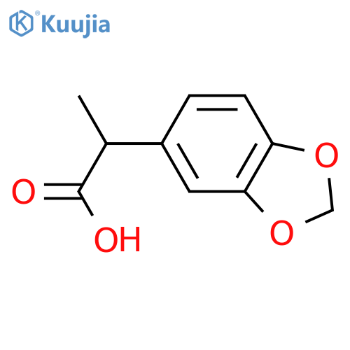2-(2H-1,3-benzodioxol-5-yl)propanoic Acid structure