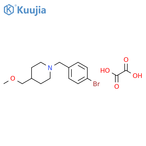 1-(4-bromophenyl)methyl-4-(methoxymethyl)piperidine; oxalic acid structure