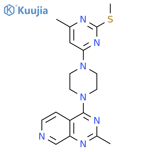 4-Methyl-6-(4-{2-methylpyrido[3,4-d]pyrimidin-4-yl}piperazin-1-yl)-2-(methylsulfanyl)pyrimidine structure