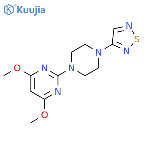 4,6-dimethoxy-2-[4-(1,2,5-thiadiazol-3-yl)piperazin-1-yl]pyrimidine structure