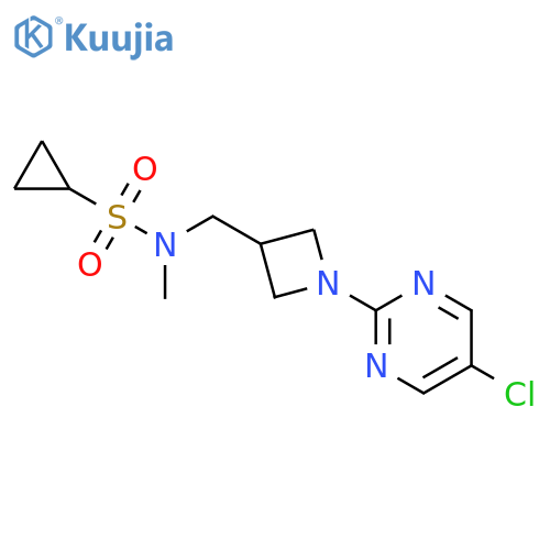 N-{[1-(5-chloropyrimidin-2-yl)azetidin-3-yl]methyl}-N-methylcyclopropanesulfonamide structure