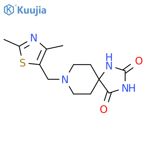 8-[(2,4-dimethyl-1,3-thiazol-5-yl)methyl]-1,3,8-triazaspiro[4.5]decane-2,4-dione structure