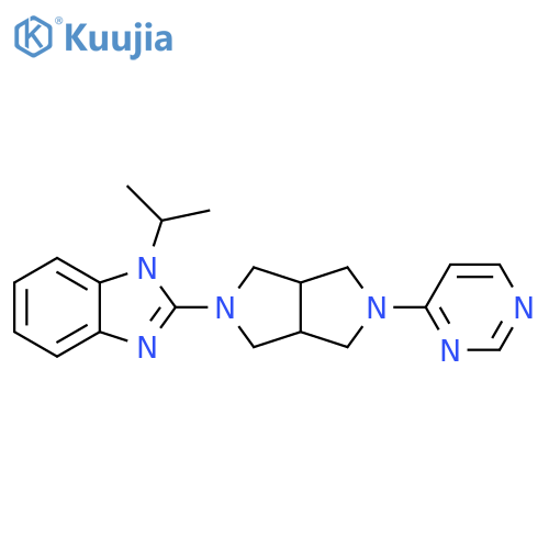 1-(propan-2-yl)-2-[5-(pyrimidin-4-yl)-octahydropyrrolo[3,4-c]pyrrol-2-yl]-1H-1,3-benzodiazole structure