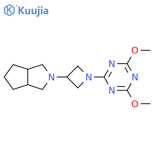2,4-Dimethoxy-6-(3-{octahydrocyclopenta[c]pyrrol-2-yl}azetidin-1-yl)-1,3,5-triazine structure