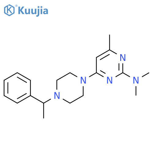 N,N,4-trimethyl-6-[4-(1-phenylethyl)piperazin-1-yl]pyrimidin-2-amine structure