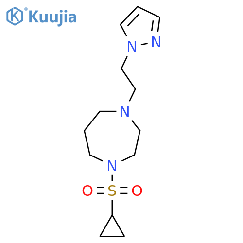 1-(cyclopropanesulfonyl)-4-[2-(1H-pyrazol-1-yl)ethyl]-1,4-diazepane structure