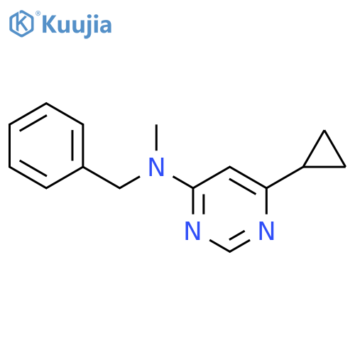 N-benzyl-6-cyclopropyl-N-methylpyrimidin-4-amine structure