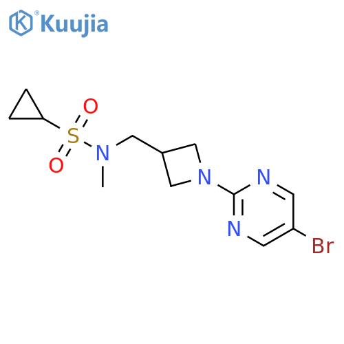 N-{[1-(5-bromopyrimidin-2-yl)azetidin-3-yl]methyl}-N-methylcyclopropanesulfonamide structure