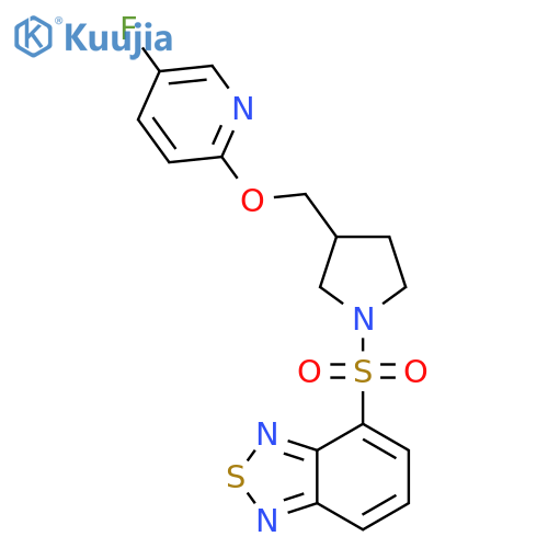 4-[(3-{[(5-fluoropyridin-2-yl)oxy]methyl}pyrrolidin-1-yl)sulfonyl]-2,1,3-benzothiadiazole structure