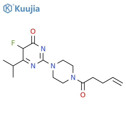 5-Fluoro-2-[4-(pent-4-enoyl)piperazin-1-yl]-6-(propan-2-yl)-3,4-dihydropyrimidin-4-one structure