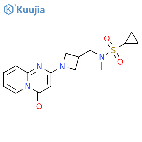 N-methyl-N-[(1-{4-oxo-4H-pyrido[1,2-a]pyrimidin-2-yl}azetidin-3-yl)methyl]cyclopropanesulfonamide structure