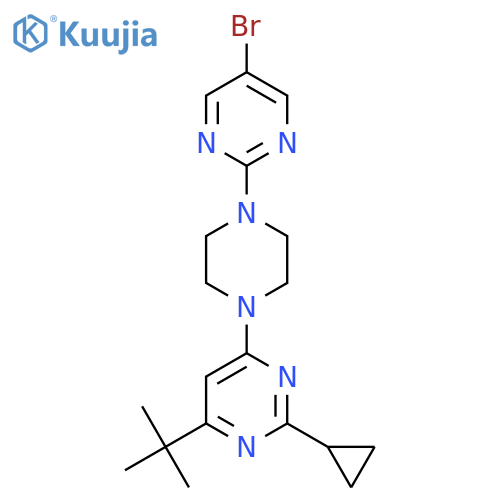 4-[4-(5-Bromopyrimidin-2-yl)piperazin-1-yl]-6-tert-butyl-2-cyclopropylpyrimidine structure