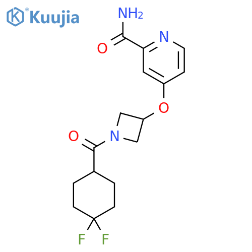4-{[1-(4,4-Difluorocyclohexanecarbonyl)azetidin-3-yl]oxy}pyridine-2-carboxamide structure
