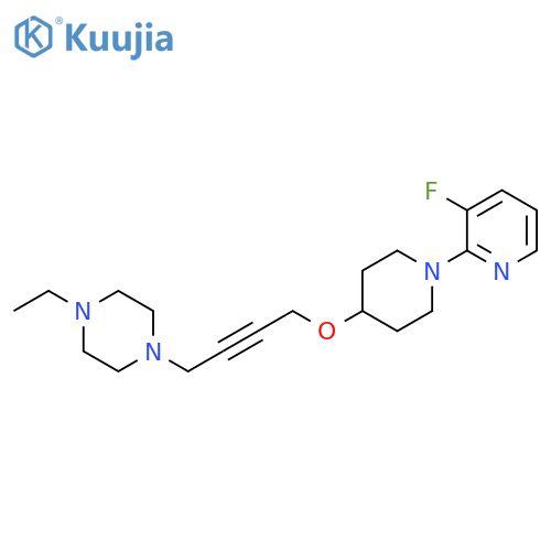 1-ethyl-4-(4-{[1-(3-fluoropyridin-2-yl)piperidin-4-yl]oxy}but-2-yn-1-yl)piperazine structure