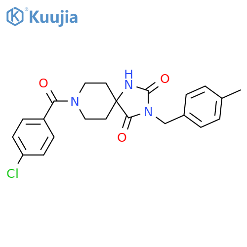 8-(4-chlorobenzoyl)-3-(4-methylphenyl)methyl-1,3,8-triazaspiro4.5decane-2,4-dione structure
