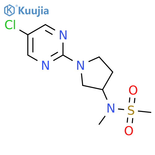 N-[1-(5-chloropyrimidin-2-yl)pyrrolidin-3-yl]-N-methylmethanesulfonamide structure