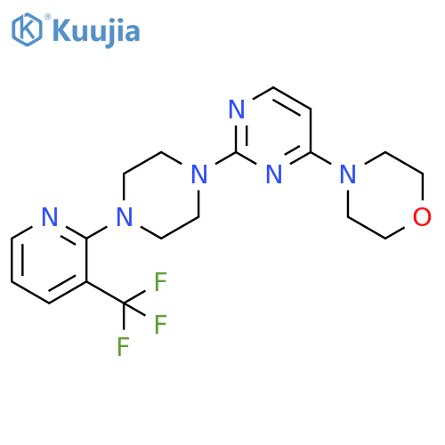 4-(2-{4-[3-(trifluoromethyl)pyridin-2-yl]piperazin-1-yl}pyrimidin-4-yl)morpholine structure