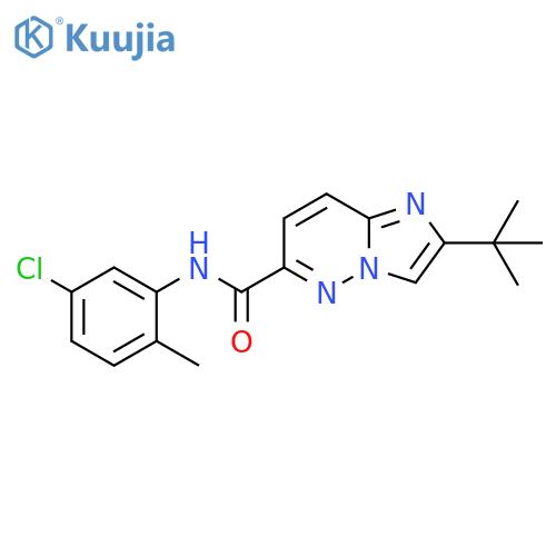2-tert-butyl-N-(5-chloro-2-methylphenyl)imidazo[1,2-b]pyridazine-6-carboxamide structure