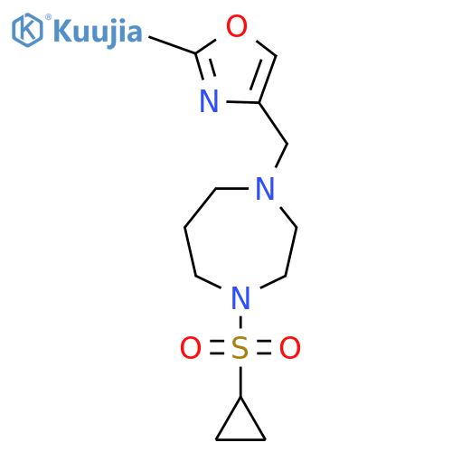 1-(Cyclopropanesulfonyl)-4-[(2-methyl-1,3-oxazol-4-yl)methyl]-1,4-diazepane structure