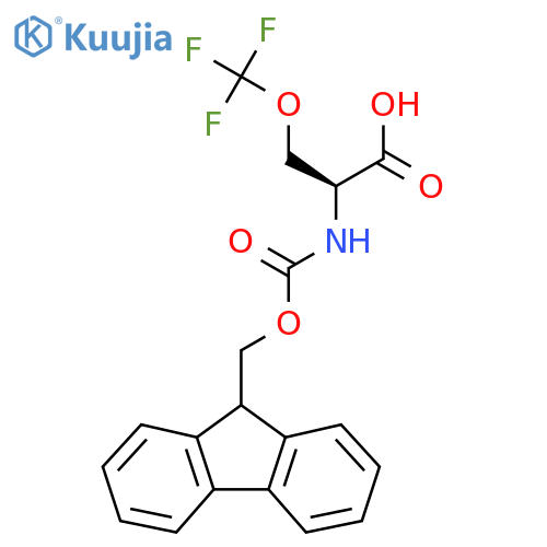 (2S)-2-({(9H-fluoren-9-yl)methoxycarbonyl}amino)-3-(trifluoromethoxy)propanoic acid structure