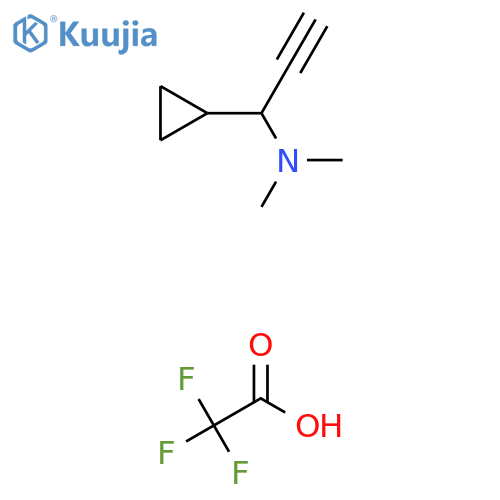 (1-cyclopropylprop-2-yn-1-yl)dimethylamine, trifluoroacetic acid structure