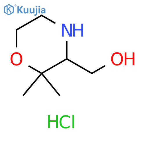 (2,2-dimethylmorpholin-3-yl)methanol hydrochloride structure